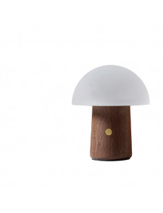Lampe mini alice gingko design noyer