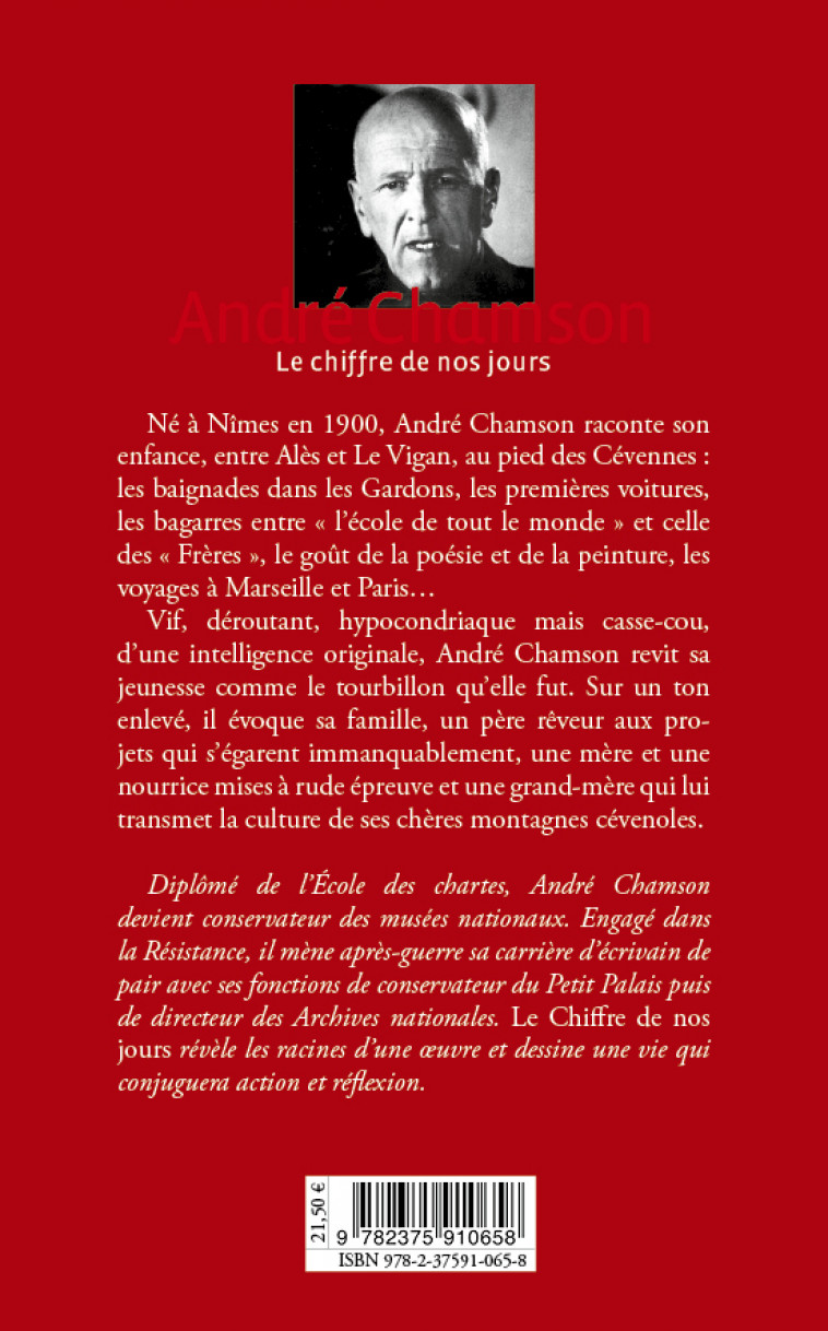 Le chiffre de nos jours - ANDRE CHAMSON - ALCIDE